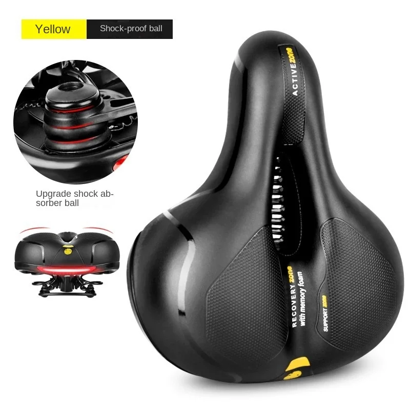 ESLNF Hollow Breathable Bicycle Saddle MTB Road Bike Saddle Shock Absorbing Comfortable Big Butt Bike Seat Bicycle  Accessories