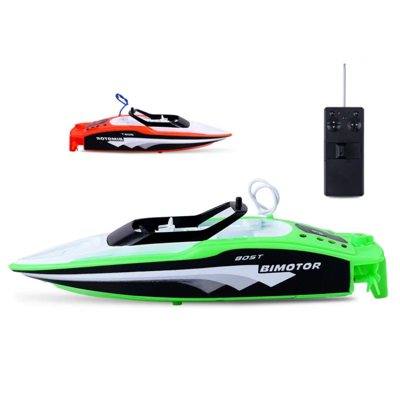 RC Motor Boat Remote Control Waterproof High Speed 2.4GHz 4 Channels Mini Rechargable Electric Workbale on The Water Sport Toys