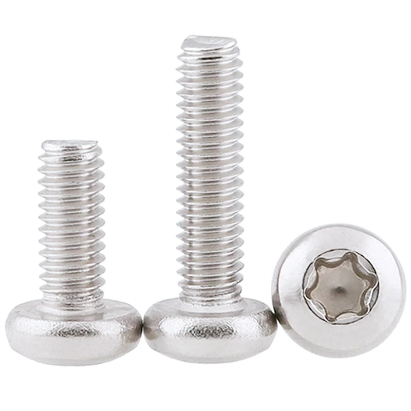 Anti-theft Torx Six Lobe Button Head Screws 304 Stainless Steel M2-M8 Smooth Round Head Corrosion Resistant Machine Fixing Bolts