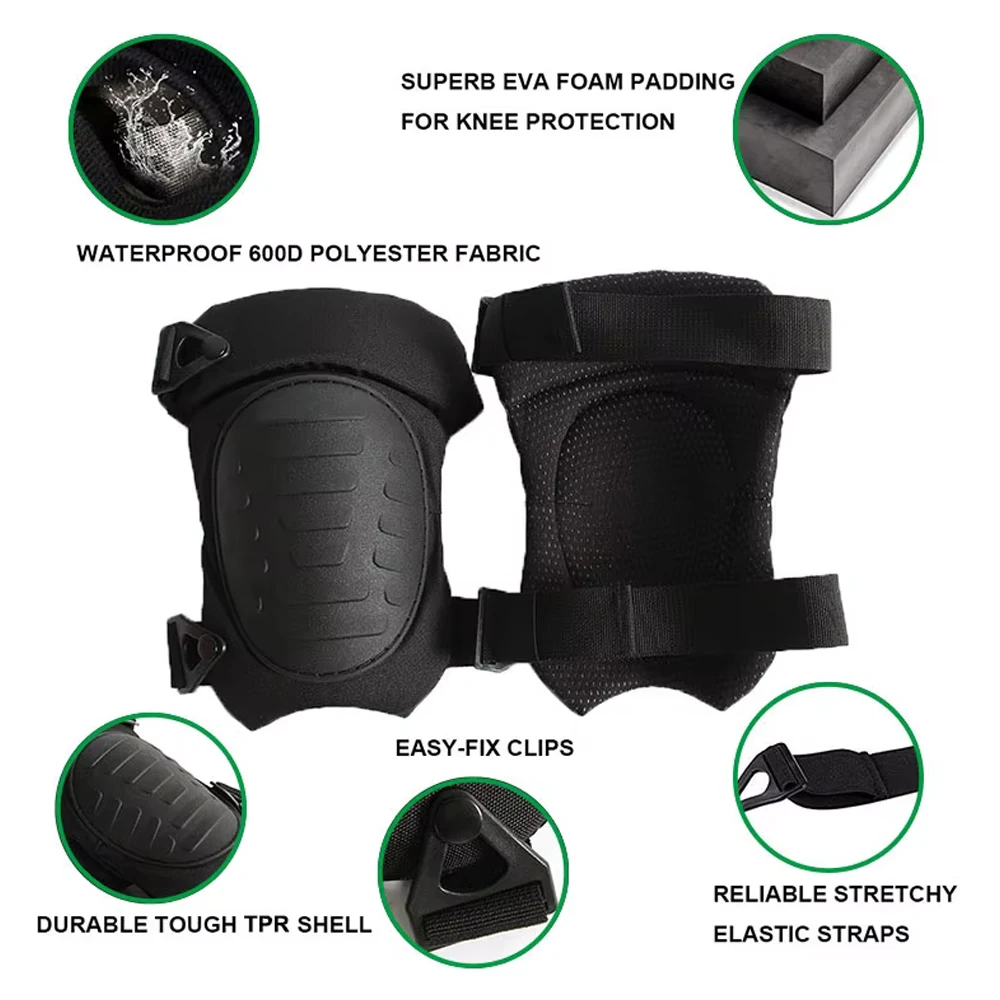 4Pcs Tactical Knee Pad Elbow Pad Set Airsoft Knee Elbow Protective Pads Combat Paintball Skate Outdoor Sports Safety Guard Gear