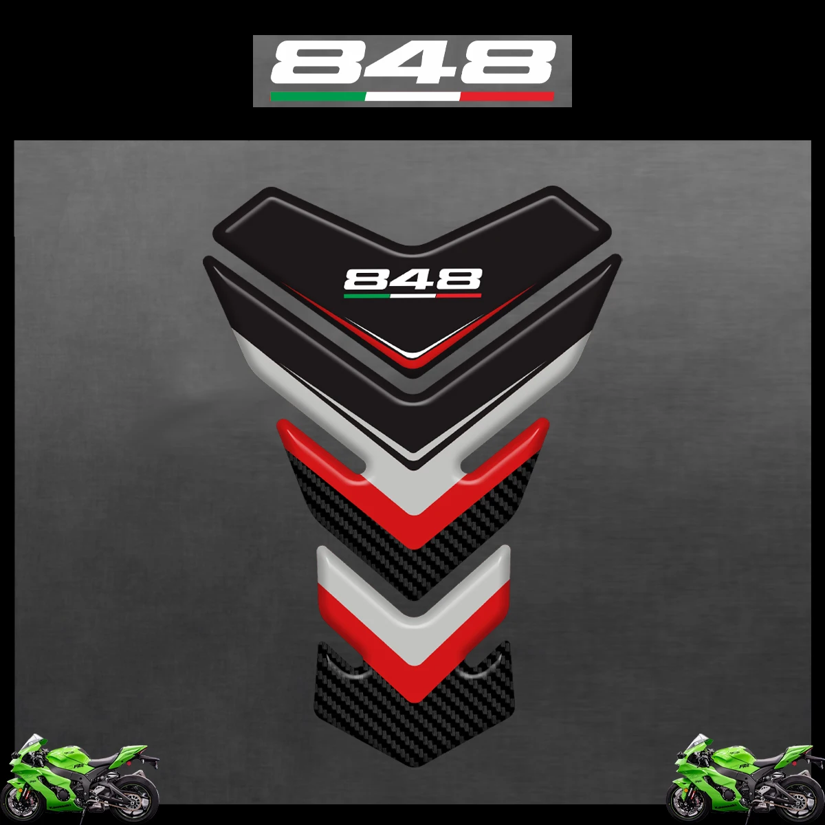 3D Motorcycle Tank Pad Protector Stickers for Ducati 848 848Evo
