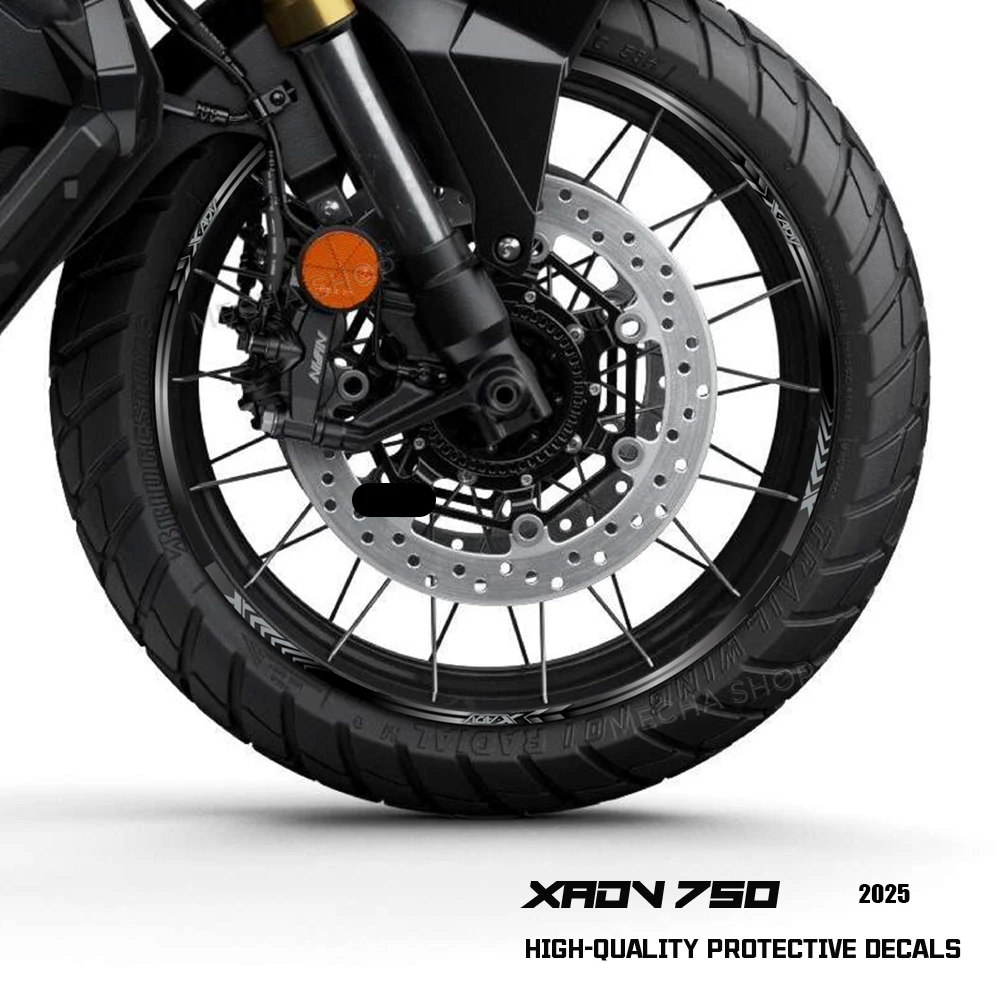 

For XADV 750 X ADV 750 2025 Motorcycle Accessories PVC Rim Stickers Kit