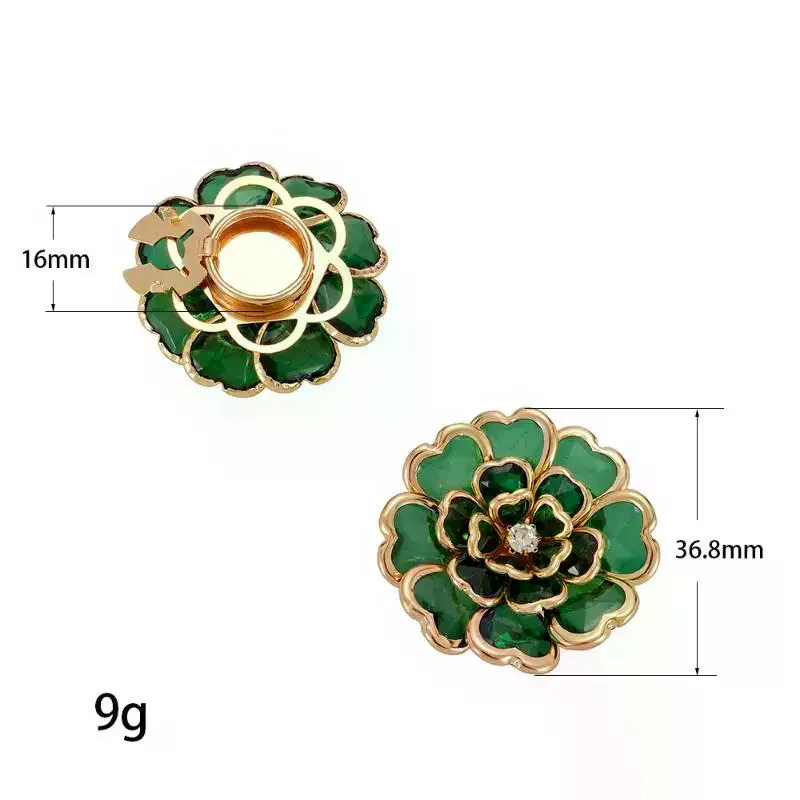 Flower Button Covers Fashion Crystal Cufflinks Button Clips Buckle Wedding Banquet Sewing Clothing Decor Accessories Rhinestone