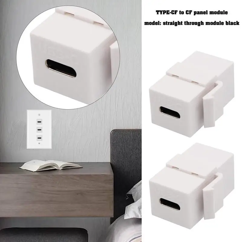 USB 3.1 tipo-c fêmea para fêmea inserir conector de pressão, durável e leve Keystone Jack, 5Gbps