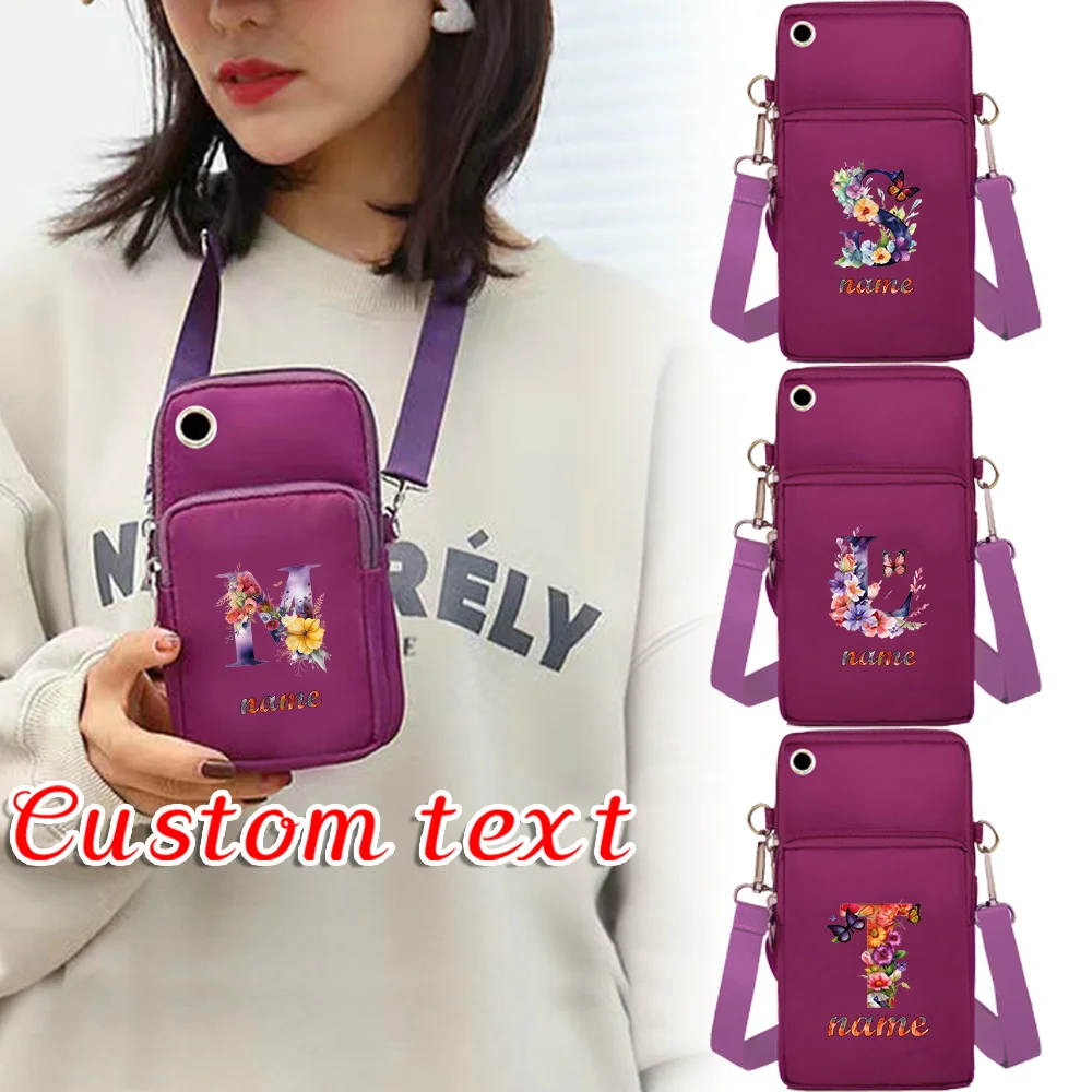 

Персонализированная сумка для телефона с регулируемыми ремнями, многофункциональная, с милым кошельком для монет, вместительная сумка для мобильных телефонов