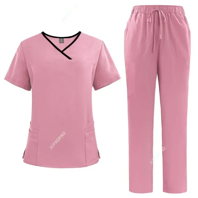 Multil colors Hospital Medical Scrub Uniform Women Men Scrubs Set Beauty Work Clothes Nurse Accessories Dental Surgery Suit