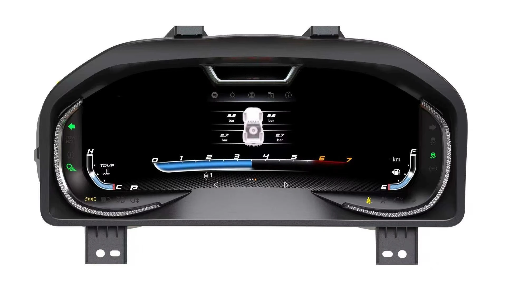 12.3-Inch Automotive Digital Dashboard LCD Dashboard Speedometer, High Resolution, for 2014 20191500
