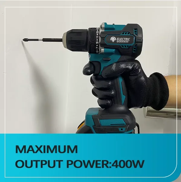 

Electric Goddess Cordless DIY Lithium Battery 171 Brush Motor 1700rpm Adjustable Torque Variable Speed Impact Drill