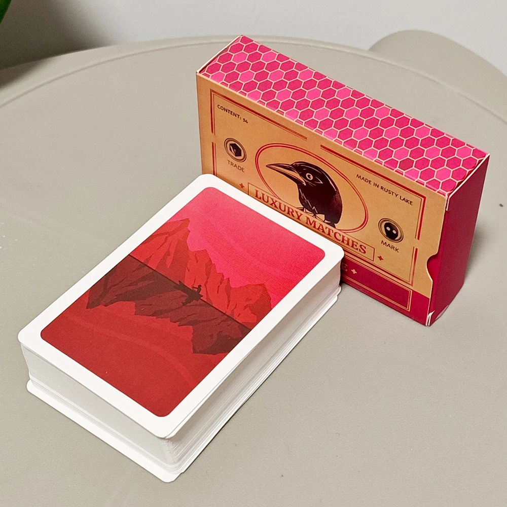 9*6cm on Embossed Cardstock Rusty Lake Playing Cards - 54 Pcs Poker Cards Featuring Mr. Crow, Mr. Owl & Cube Escape Characters