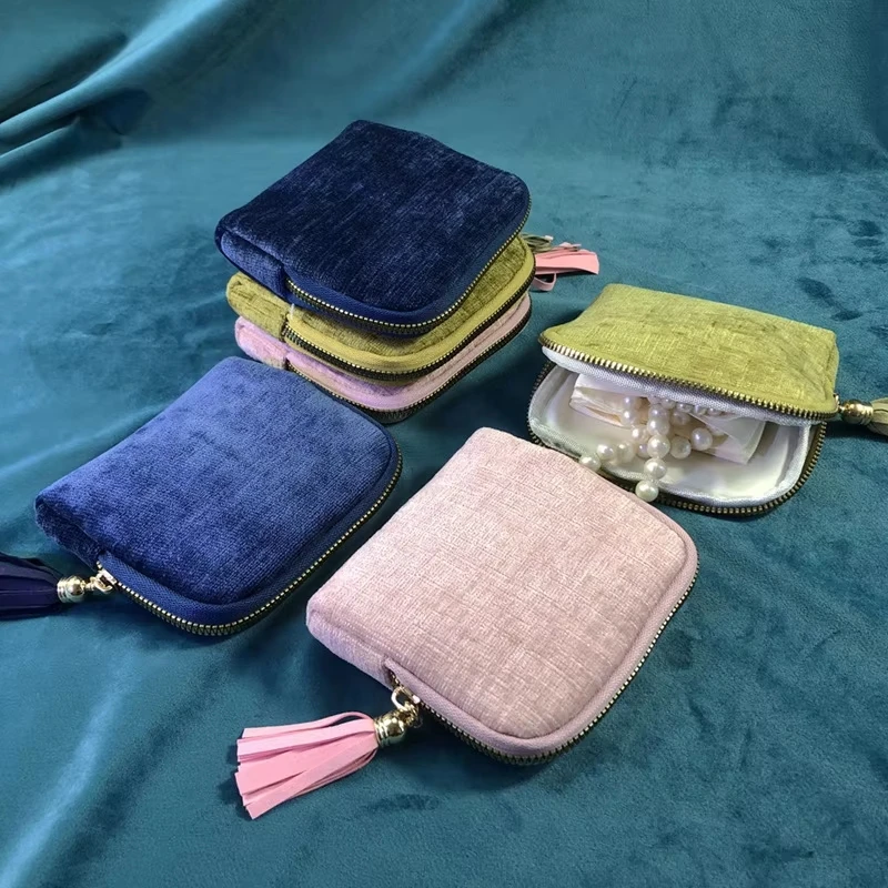 Travel Jewelry Storage Bag Rings Earrings Necklace Jewelry Packaging Fashion Travel Portable Jewelry Display Bag for Women view 3