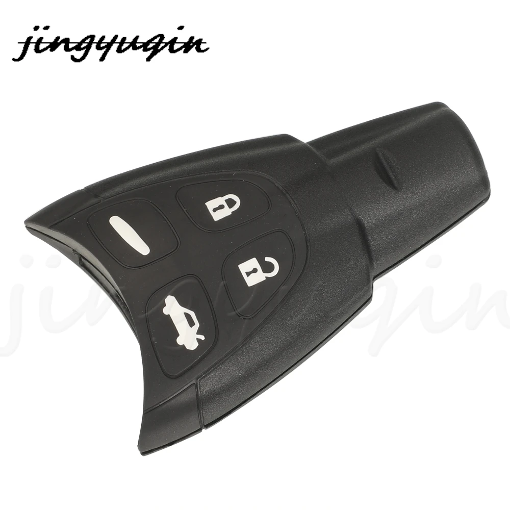 jingyuqin 4Buttons Replacement Remote Car Key Shell Case Fob For SAAB 93 95 9-3 9-5 WF LTQSAAM433TX Uncut Blade Smart Card