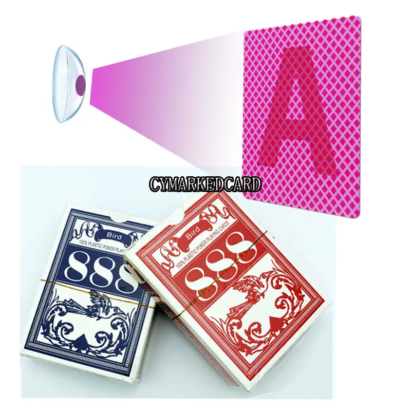 

Marked Playing Card For UV Contact Lense bird 888 Phnom Penh Magic Card Poker Game Deck