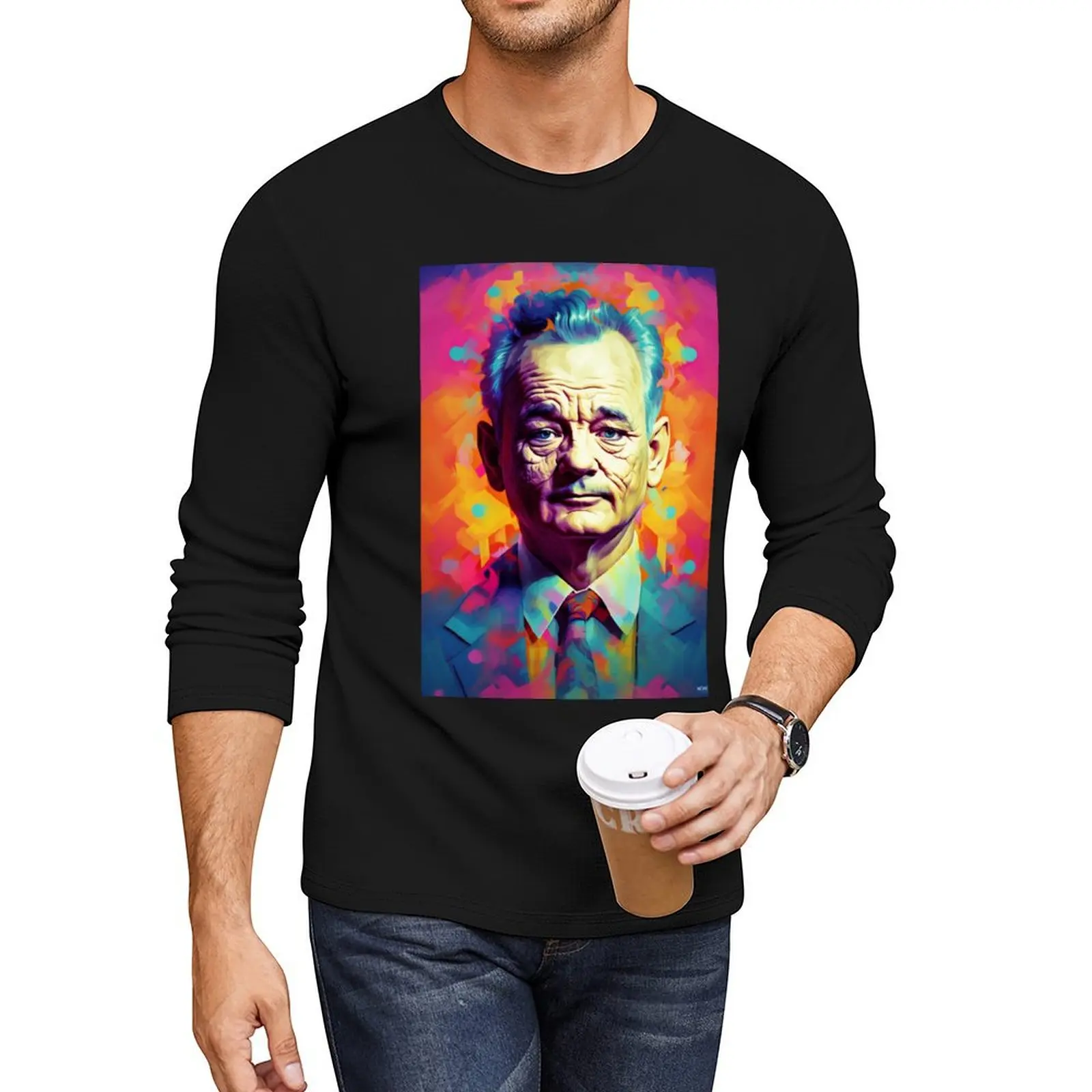 

Bill Murray portrait Long T-Shirt vintage t shirt custom t shirts design your own sweat shirt heavyweight t shirts for men