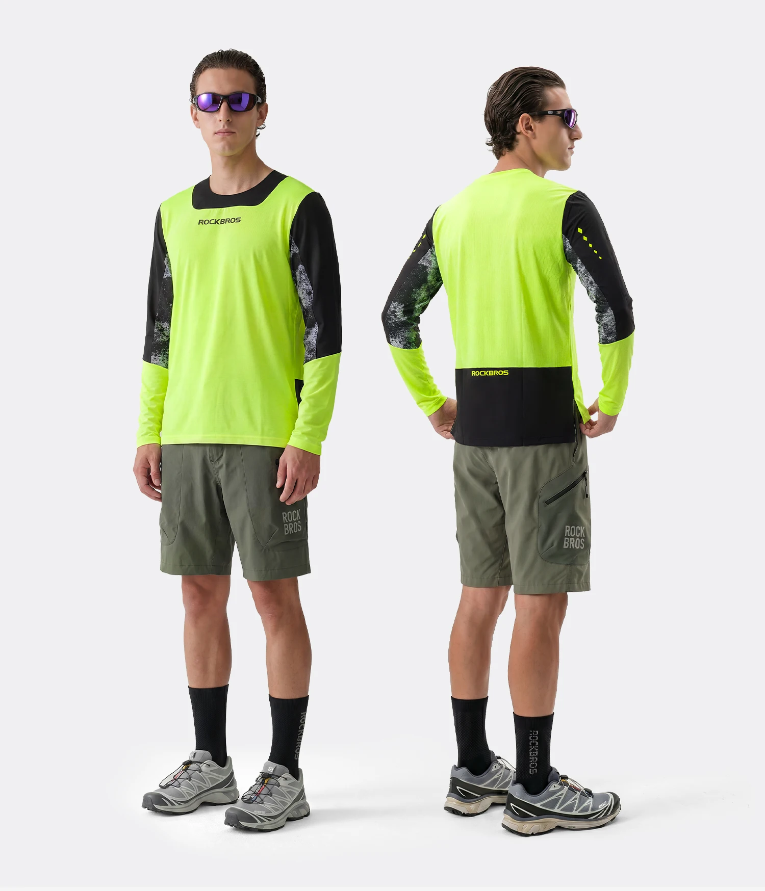 ROCKBROS Bicycle Jerseys Long Sleeves Pullover T-shirts Men Breathable XC Sports Tops MTB Road Bike Cycling Jackets Summer