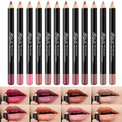 Ultra Fine Makeup Cosmetic Waterproof Professional Lip Liner Pencil 12 Assorted Colors Lipstick Eyeliner Pen Matte Lip Liner