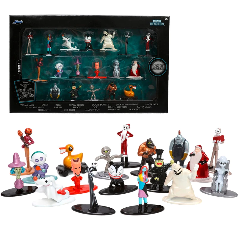 Disney Tim Burton‘s The Nightmare Before Christmas Metal Figures Model Set Jack Skellington Sally Halloween Decorations Gifts