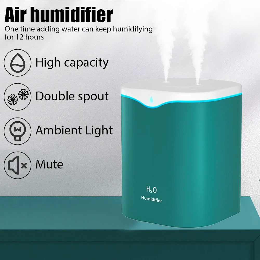 2L Large Capacity Dual Spray Humidifier USB Home Office Desktop Aroma Diffuser Mist Purifier Essential Oil Air humidificador image 6
