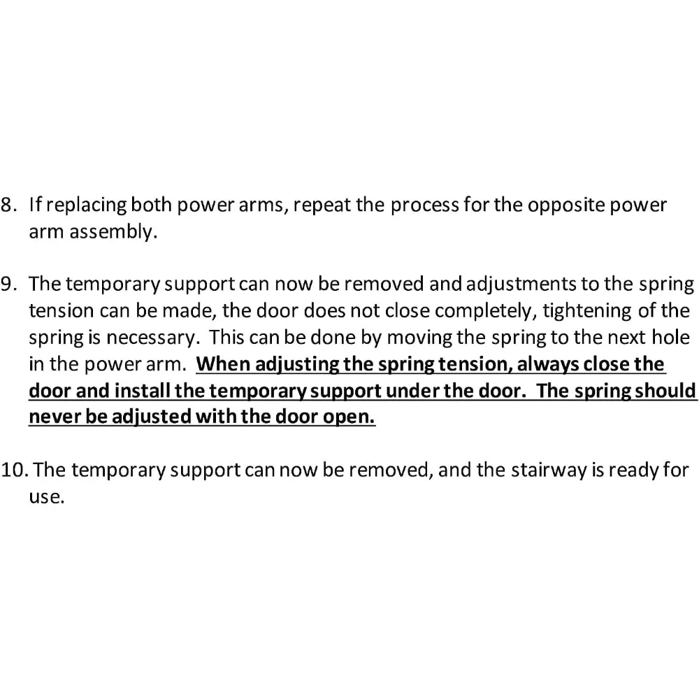 bracci di ricambio per cerniera scala soffitta - lati sinistro e destro - qualità OEM