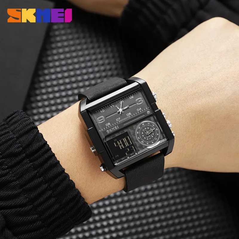 Skmei Skmei متعددة الوظائف ثلاث مرات زوجين ساعة شخصية العصرية كل مباراة الرجال والنساء الإلكترونية ساعة