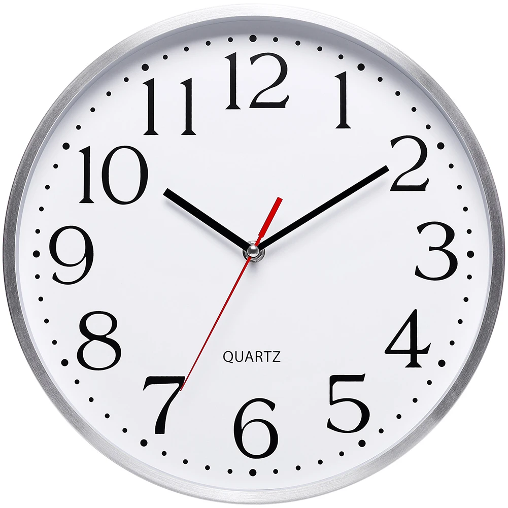 Decorative Clock 12in Wall Clock Contemporary Style Easy To Read Elegant Design Functional Decor For Bedroom For Kitchen