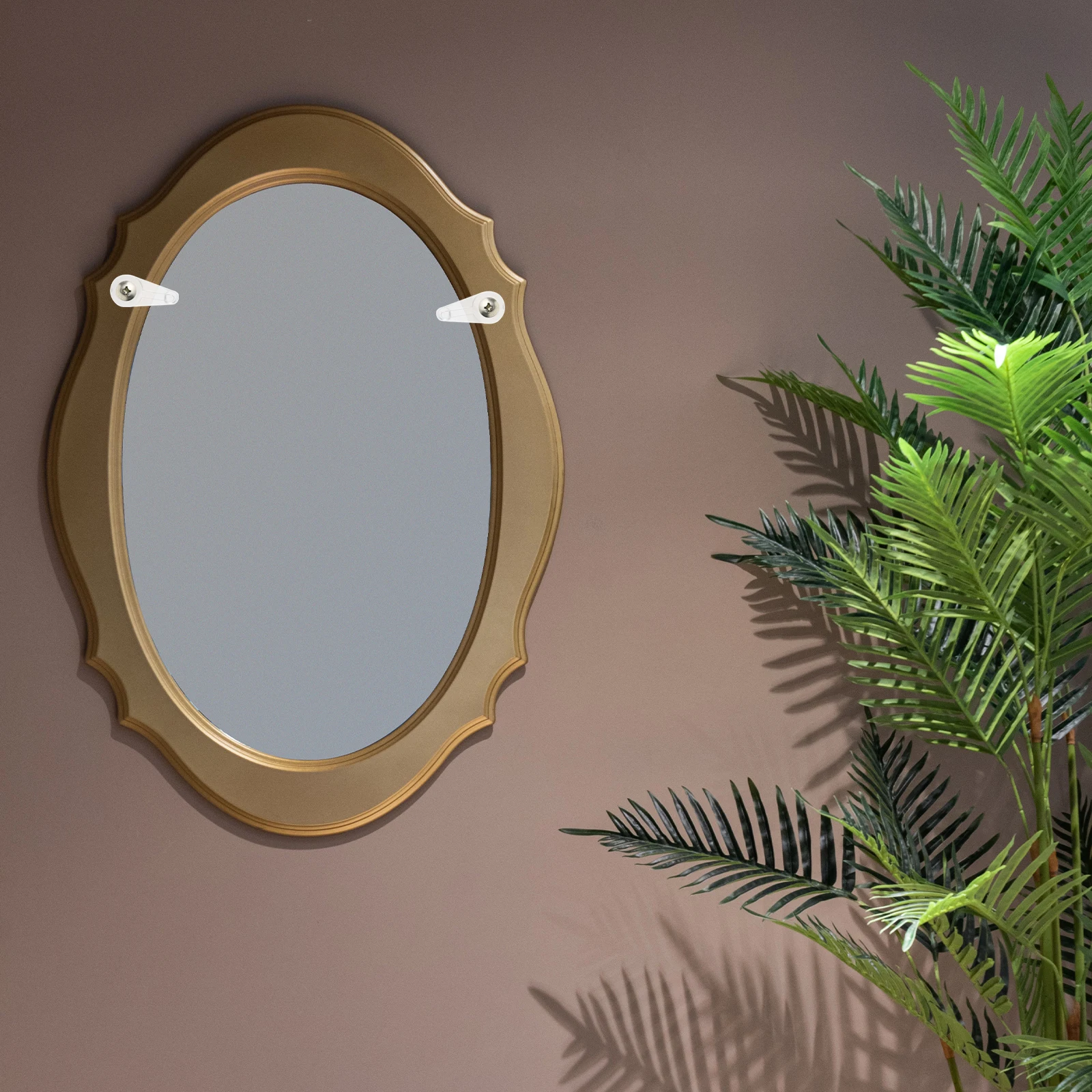 

100pcs Mirror Mounting Clips Glass Retainer Clips For Bathroom Mirror Frame Metal Fixing Hardware Clamp Bracket