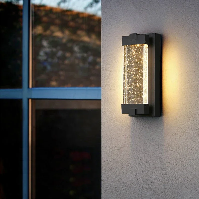 TEMAR Contemporary LED Outdoor Crystal Wall Lamps Electric Simplicity Waterproof Balcony Hallway Courtyard Villa Gate Hotel