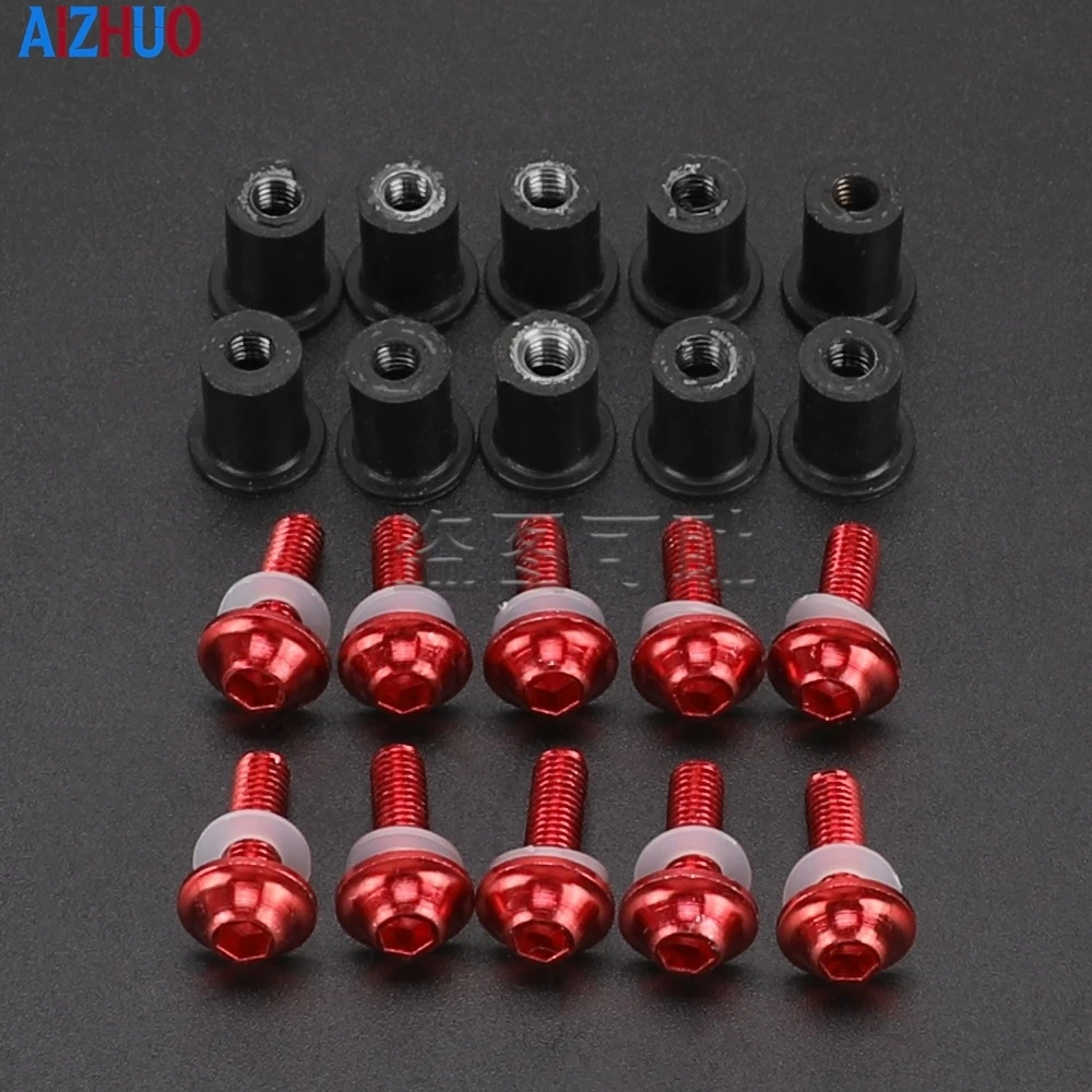 

Windshield Screws Bolts Kit 5MM Nuts For Aprilia Mana 850 / GT RS 50 RS 125 Replica ABS RS4 125 RSV4 Windscreen Fairing Cowl