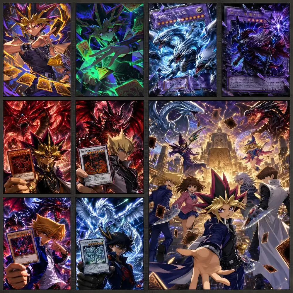 Anime Yu-Gi-Oh Yami Yugi Duel Monsters Poster Peel And Stick Wall Art PP Waterproof HD Bedroom Living Room Home Decor Gift