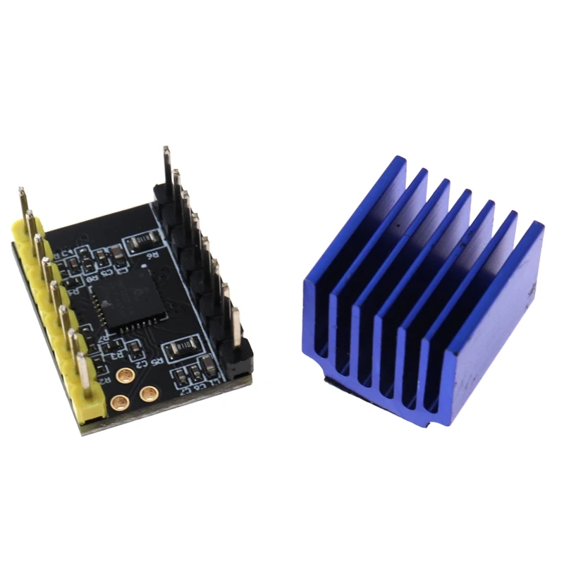 1PCS 3D Printer Accessories TMC2209 Stepper Motor Ultra Quiet Drive Module TMC 2209 With Blue Heat Sink 3M Adhesive