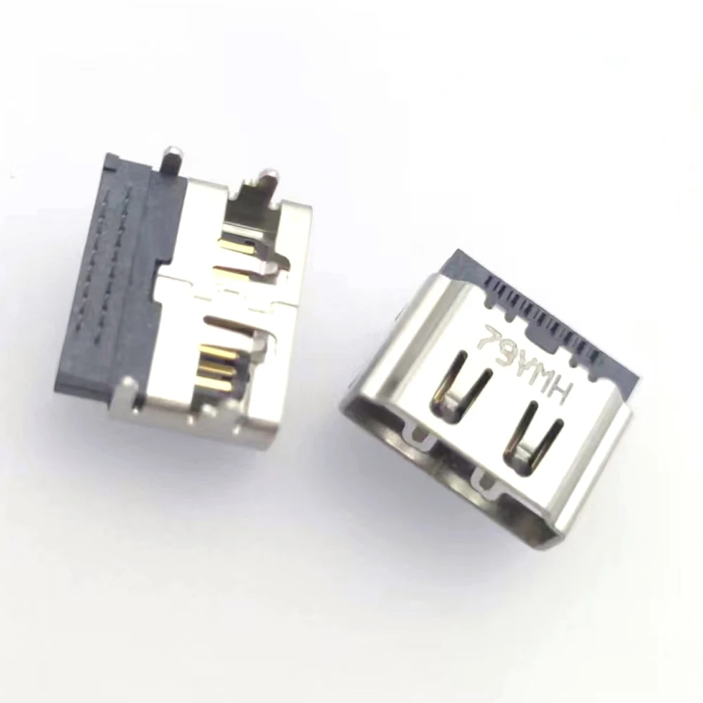 

10pcs HDMI-compatible Female Jack Socket Connector 19PIN 19P Right Angle SMT SMD 90 Degree DIP in-line hd 19 PIN