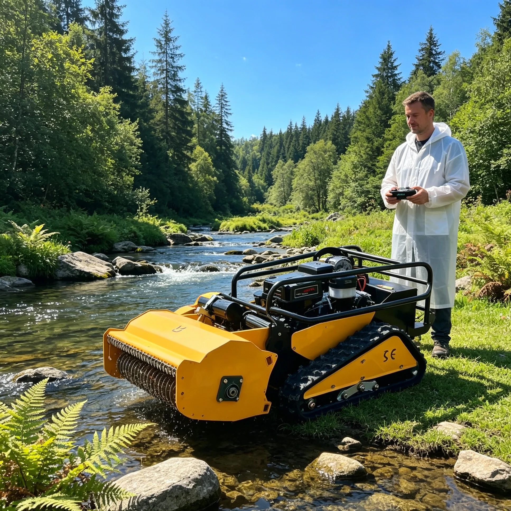 Customized industrial wireless remote‑control and built‑in display screen, zero turn intelligent lawn mower suited for delicate