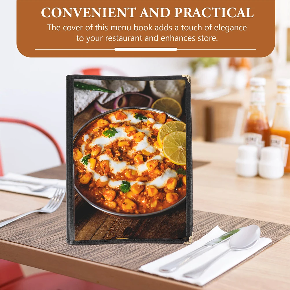 

Transparent Recipe Holder PVC A4 Wedding Menu Cover Book Restaurant Hotel Service Guide Clear Covers Waterproof DIY Folders Menu