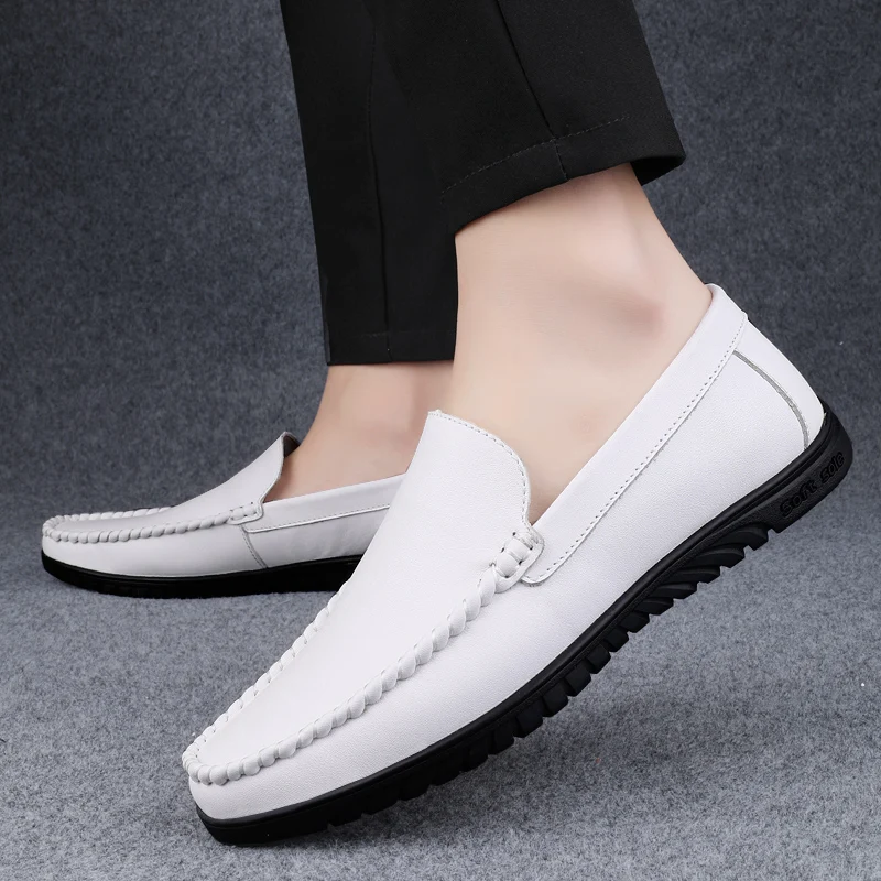 

White men's business leather shoes Comfortable and versatile style Formal party or office Four Seasons couple Shoes 37-47 New