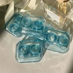 New Small Contact Lense Storage Box Contact Lens Case Portable Cute Transparent Cosmetic Contact Lense Box Colored Contacts Case