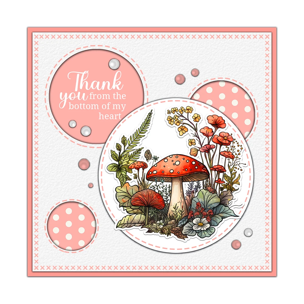 Mangocraft jesienne dni natura grzyby metalowe matryce do wycinania znaczek Scrapbooking do ręcznego dekorowania albumów matryce silikonowe stemple