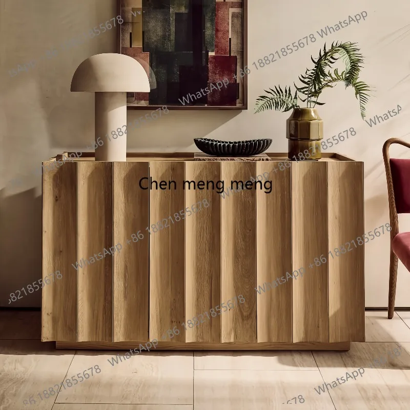 

Solid wood dining side cabinet designer light luxury entrance advanced storage locker living room side cabinet