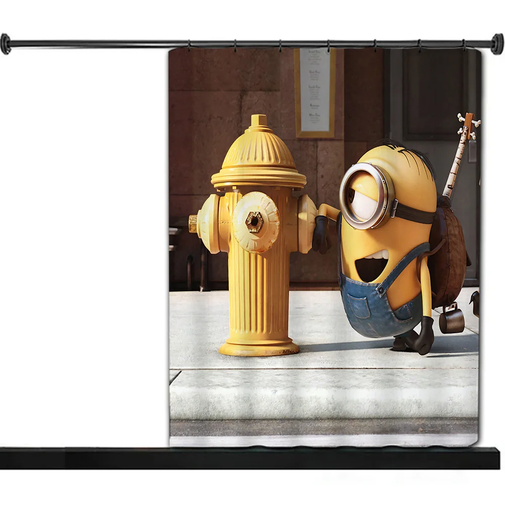 Hot S-Minions Cartoon Shower Curtain Waterproof Polyester Fabric Paint Colorful Bath Curtains Home Bathroom Curtain With Hook