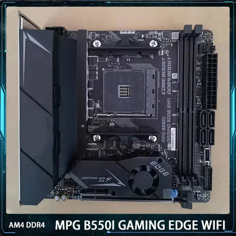 MPG B550I 게이밍 엣지 와이파이, MSI AM4 DDR4 64G USB3.2 M.2 * 2 SATA3 미니 ITX 데스크탑 마더보드용