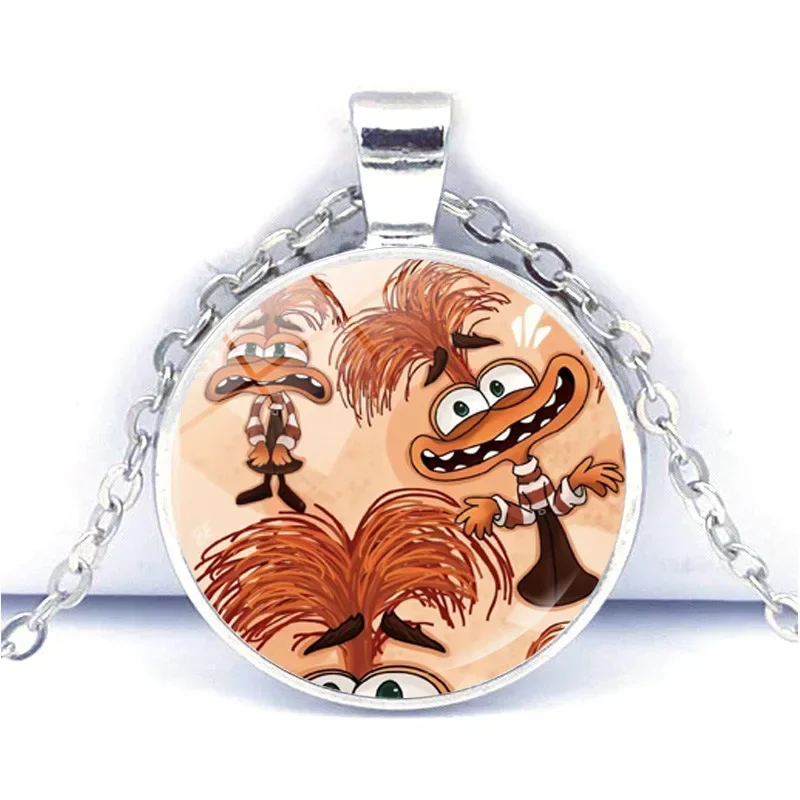 Disney Inside Out 2 Necklace Anime Figures Joy Sadness Anger Cartoon Necklaces Accessories Fashion Jewelry for Men Women Gifts