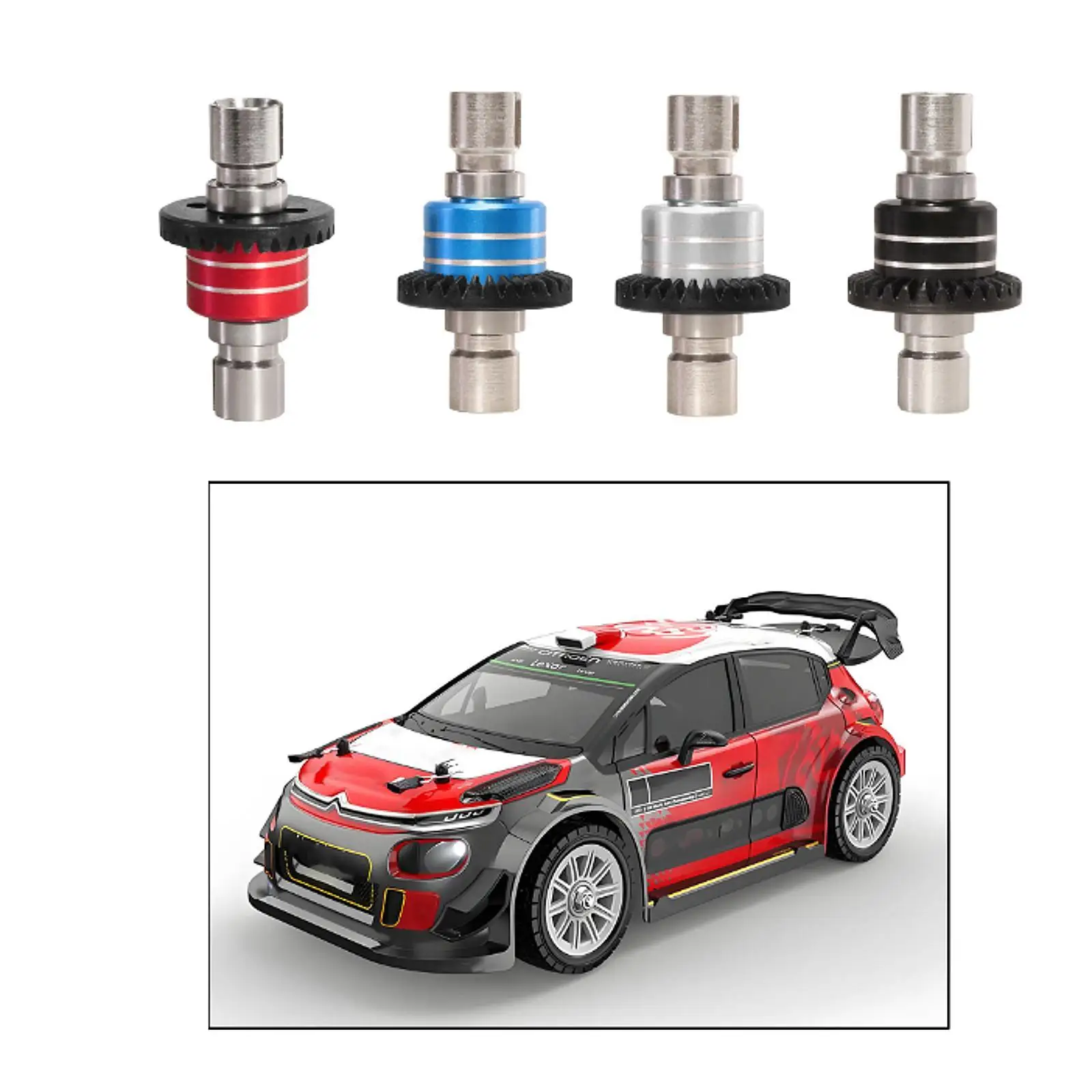 

Дифференциал для радиоуправляемого автомобиля, автомобильные аксессуары с дистанционным управлением, запасные части, стабильный, простой в установке, обновленный дифференциал для масштаба 1:14, масштаба 1:16