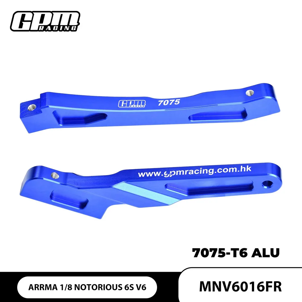 

GPM 7075 AlU F&R Chassis Brace For ARRMA 1/8 Notorious V6/V5 Typhon TLR Outcast 6S ARA-1525