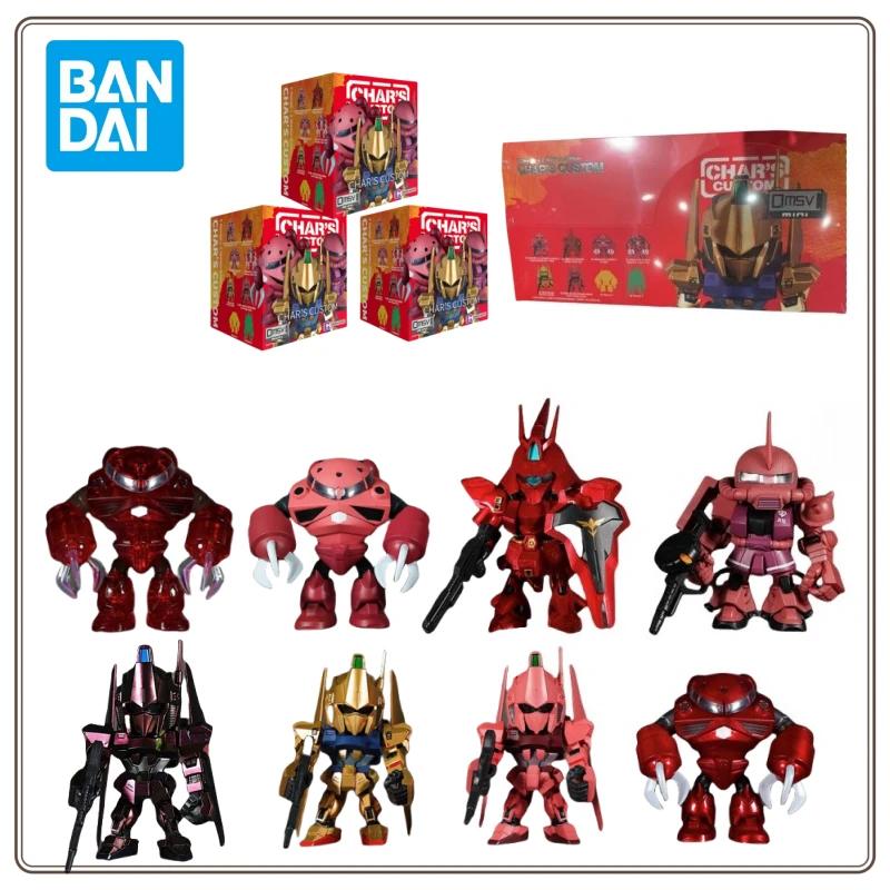 

New BanDai Blind Box Toys in Stock Qmsv Mini Char Sazabi Gundam Handheld Mobile Warrior Ornament Animation Peripheral Gift