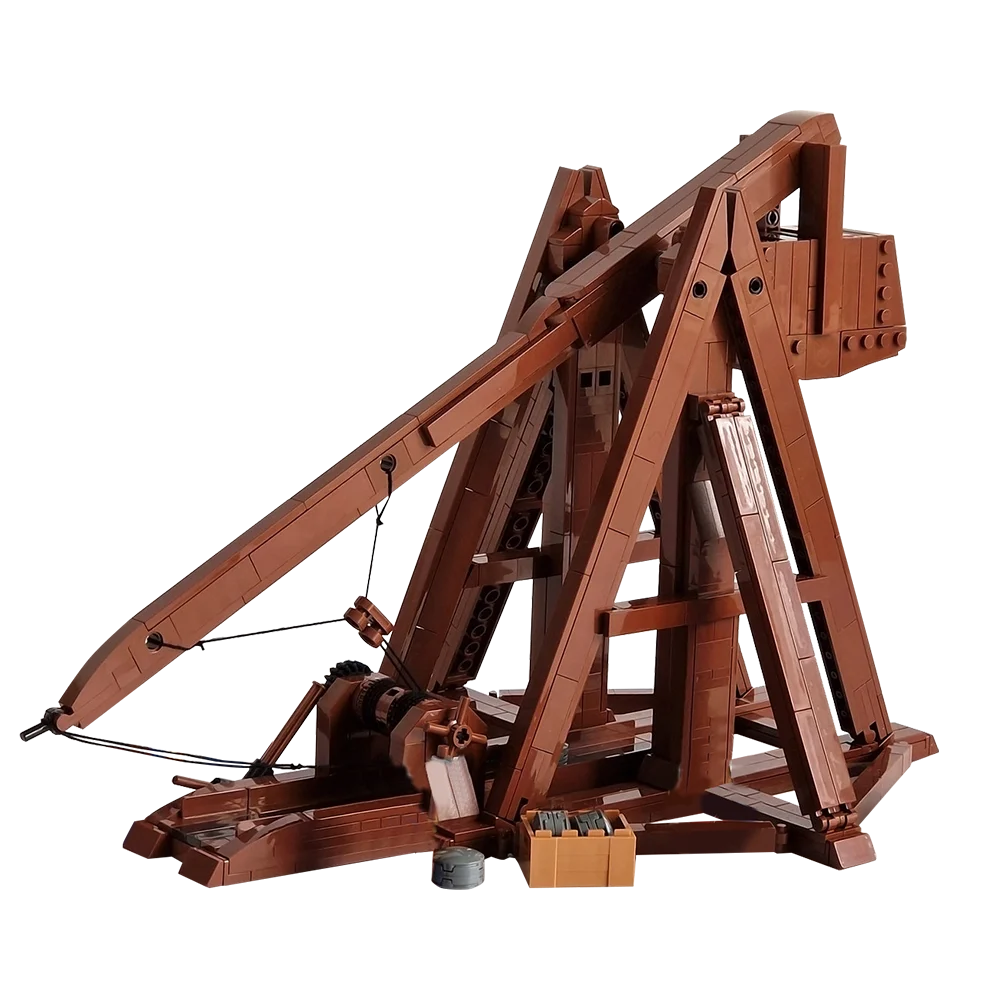 Gobricks MOC Imperial Military Chariot Model Medieval Trebuchet Building Blocks Medieval Ancient Bricks Diy Educational Toy Gift