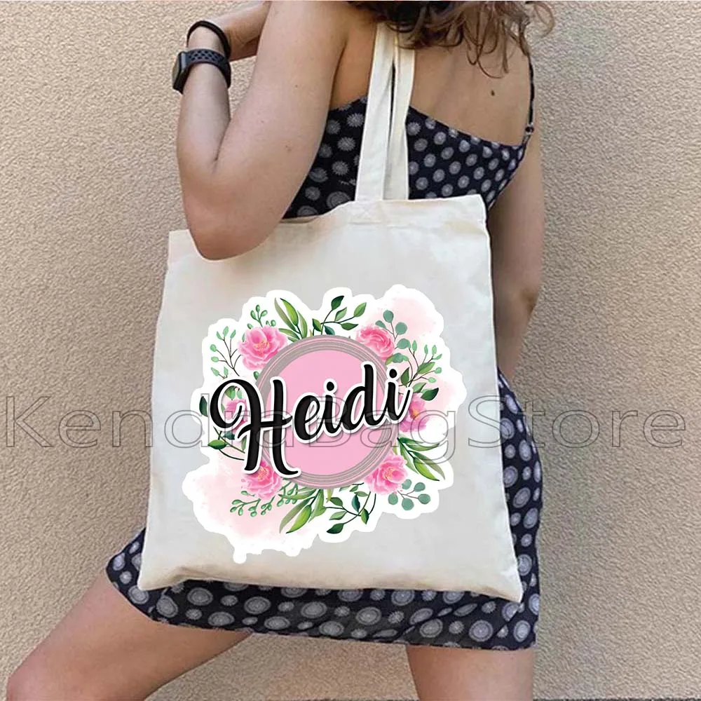 لطيف هايدي مروحة الهدايا أنيمي الكرتون فتاة الرجعية فيلم فيلم دعونا العودة إلى الطبيعة قماش حقيبة كتف للمتسوقين حقيبة يد قطنية