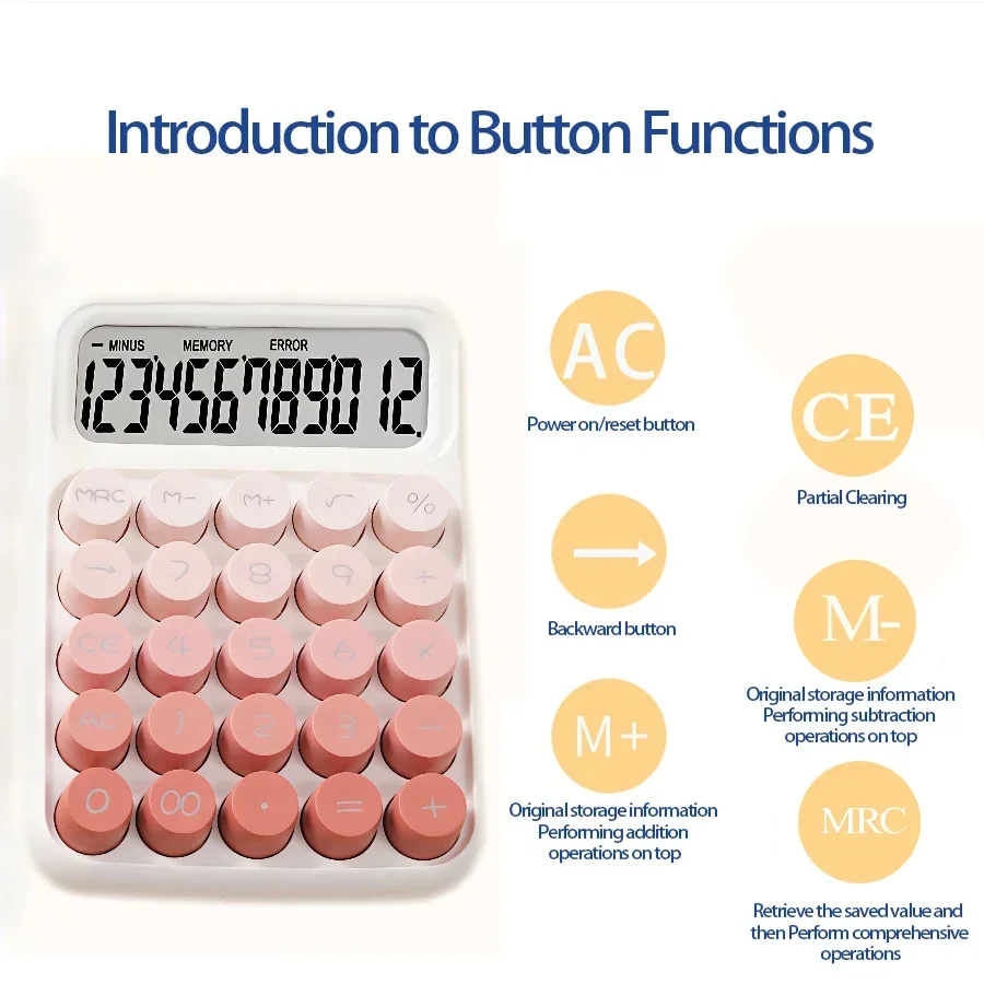 1pc Big button children's calculator-lovely and fresh design, perfect children's calculator, easy to learn and have fun!