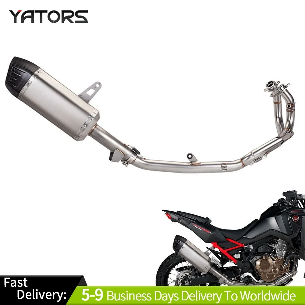 

Exhaust System Full System Exhaust Muffler Header Pipe Carbon For Honda CRF1100L 2020-2024 Exhausts Pipes