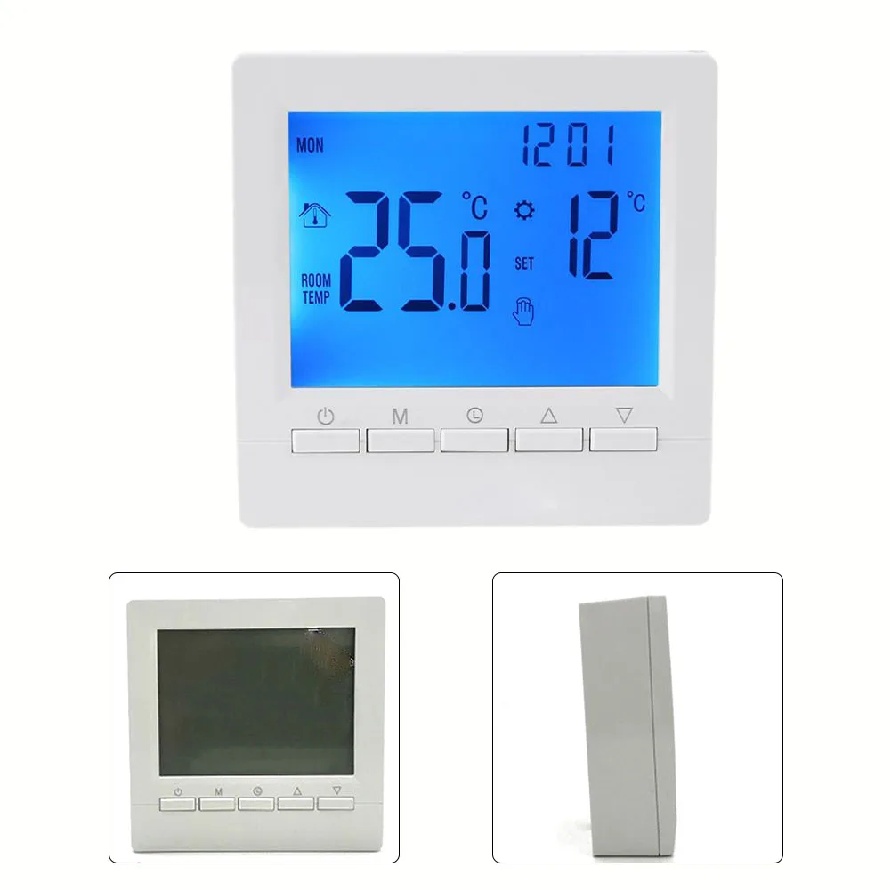 Programmable Digital Room Temperature Controller LCD Thermostat for Gas Boiler Easy Installation Antifreeze Function