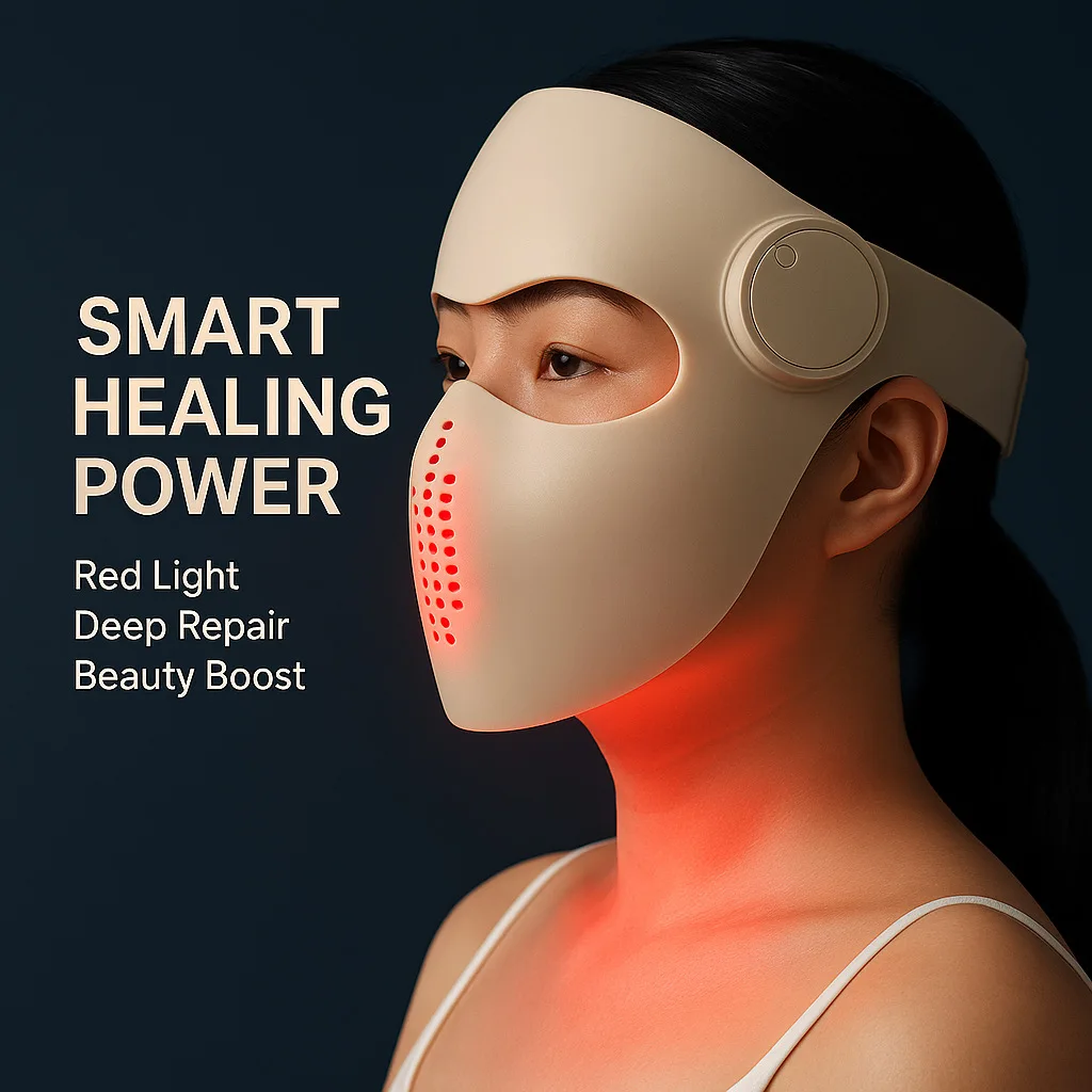 Remote Control Household White LED Red and Blue Infrared Beauty Instrument Mask 630nm 460nm 850nm