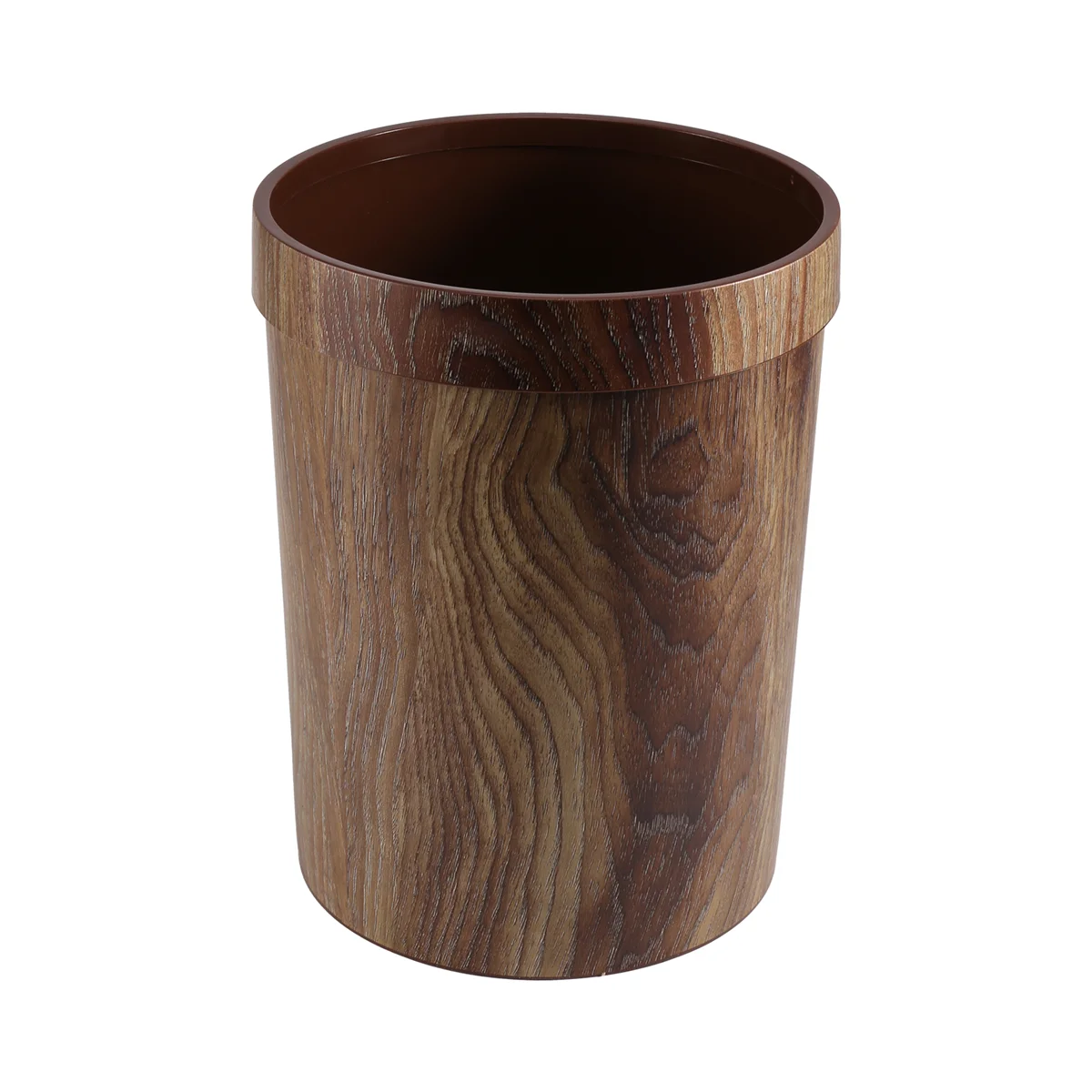 Retro Wood Grain Trash Can Household Living Room Kitchen Trash Can