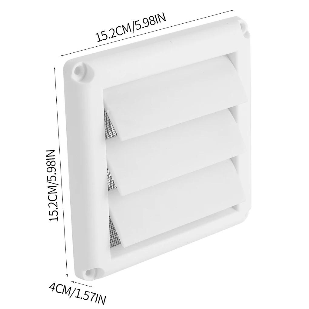 Air Dryer Vent Cover 3 Flaps Grille Covers Retaining Wall Shutter Ventilation for Home Kitchen Restaurant 6 Inch